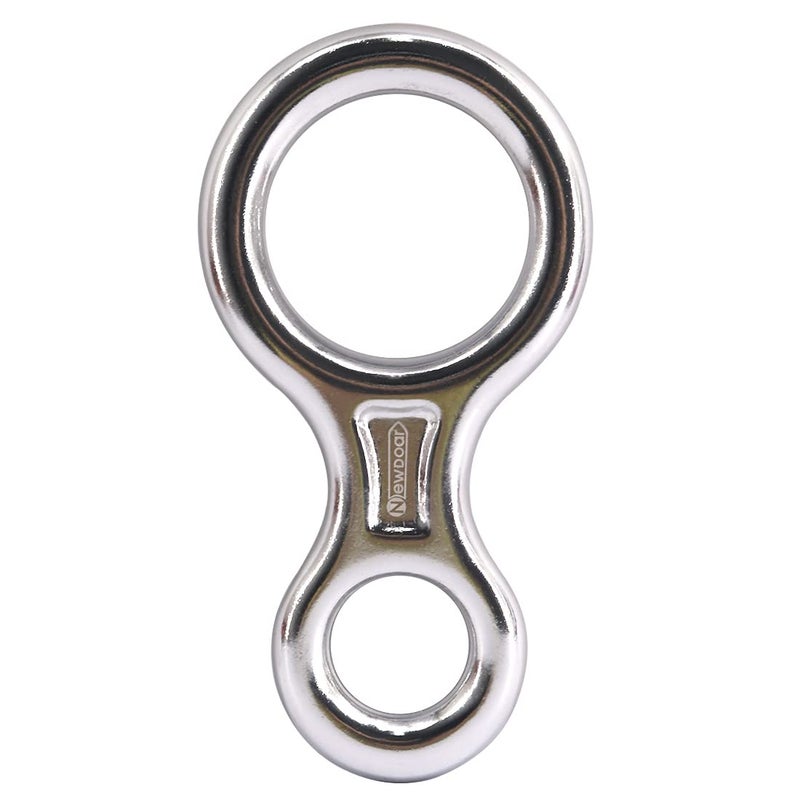 NewDoar Climbing Gear Downhill Equipment, Descender Rappel Rock Climbing Descending Belaying Equipment Rescue Figure 8 Descender Rigging Plate 35KN for Climbing Belaying and Rappeling Device(White) - Image 1